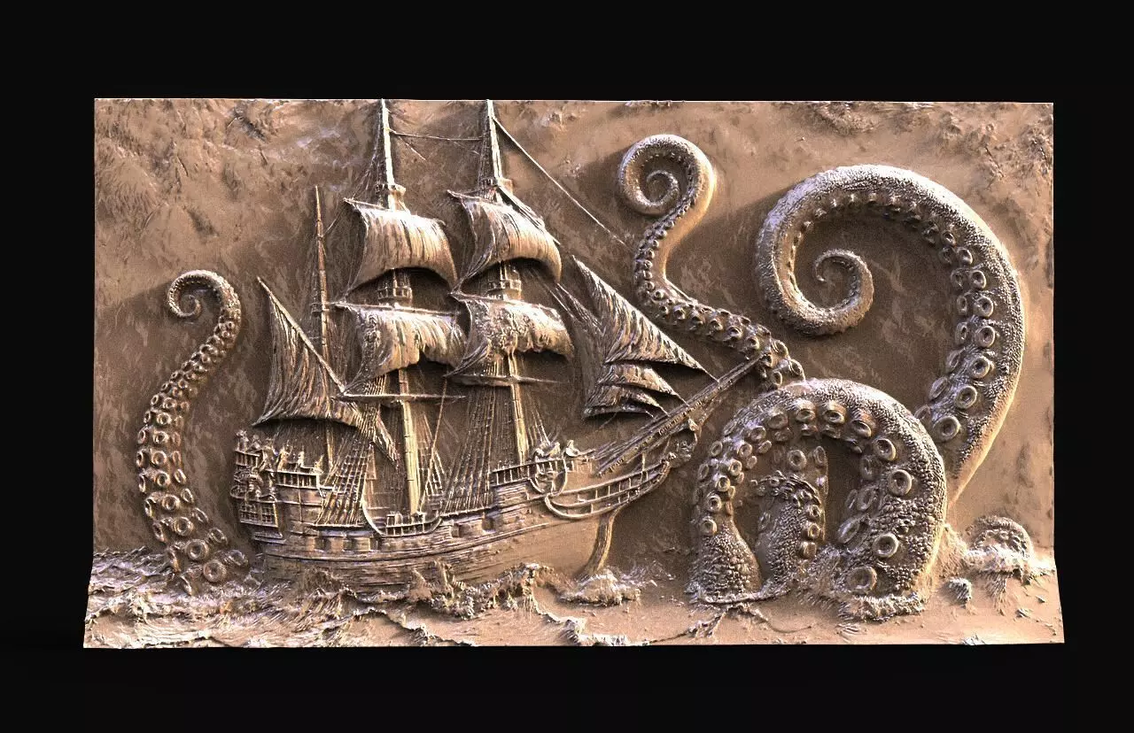 Pirate ship CNC 3D print model