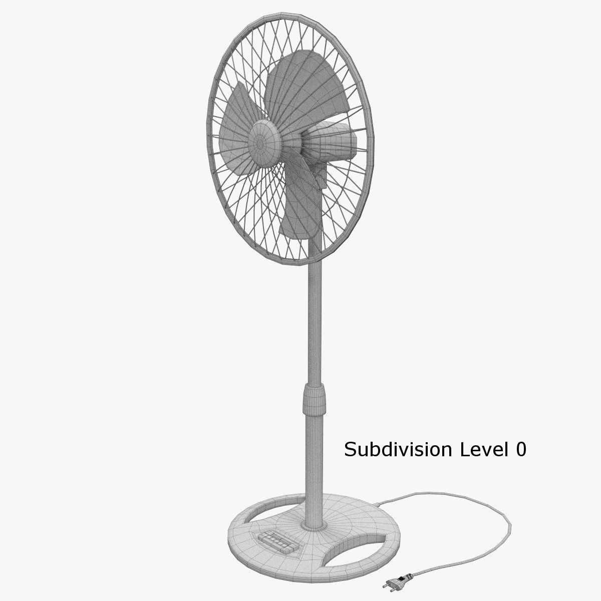 Standing Fan 3D model_11