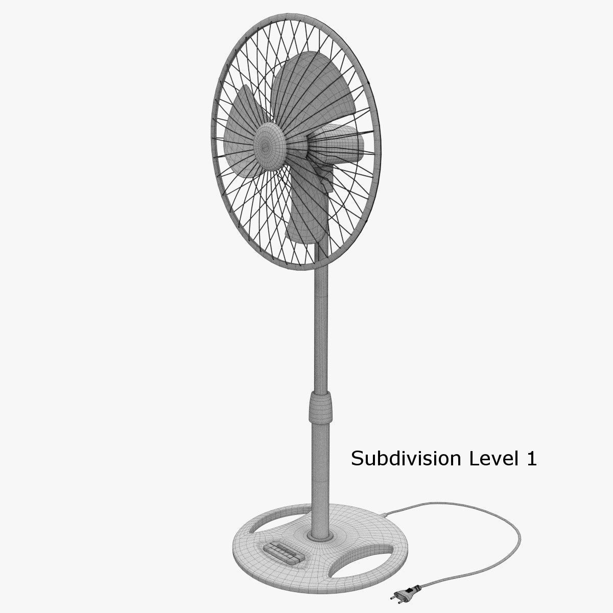 Standing Fan 3D model_12