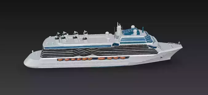Modern Luxury Cruise Ship Passenger Liner