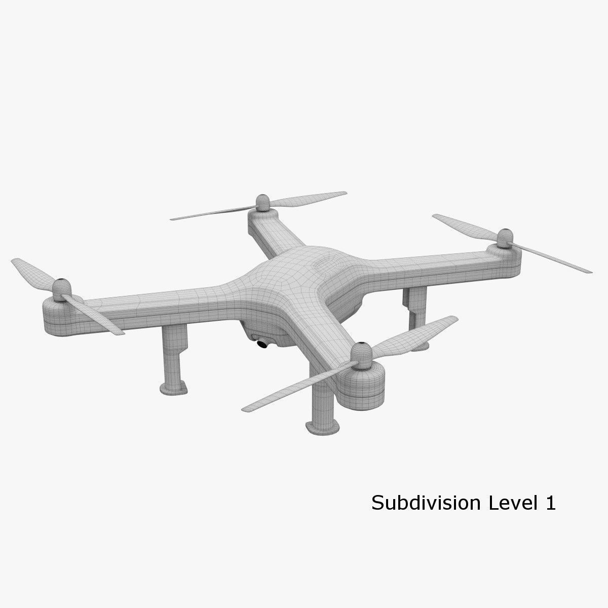 Drone 1 with propellers 3D model_11
