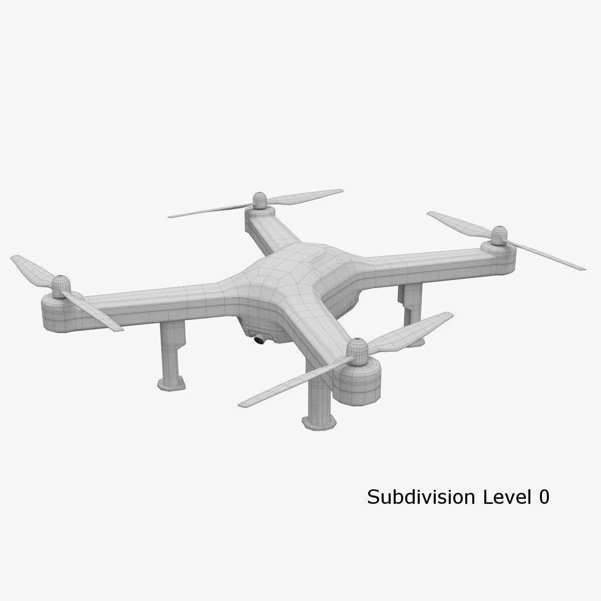 Drone 1 with propellers 3D model_10