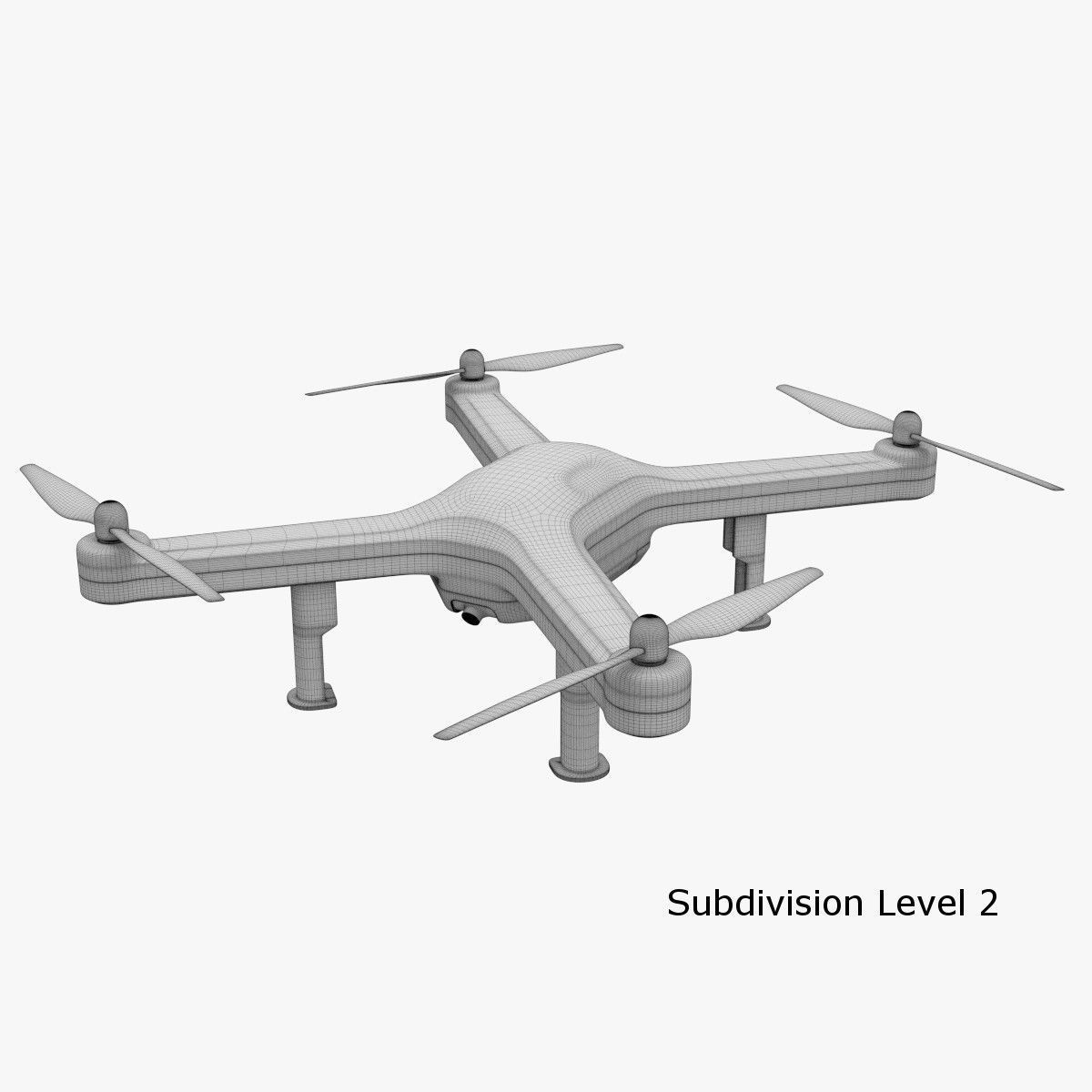 Drone 1 with propellers 3D model_12
