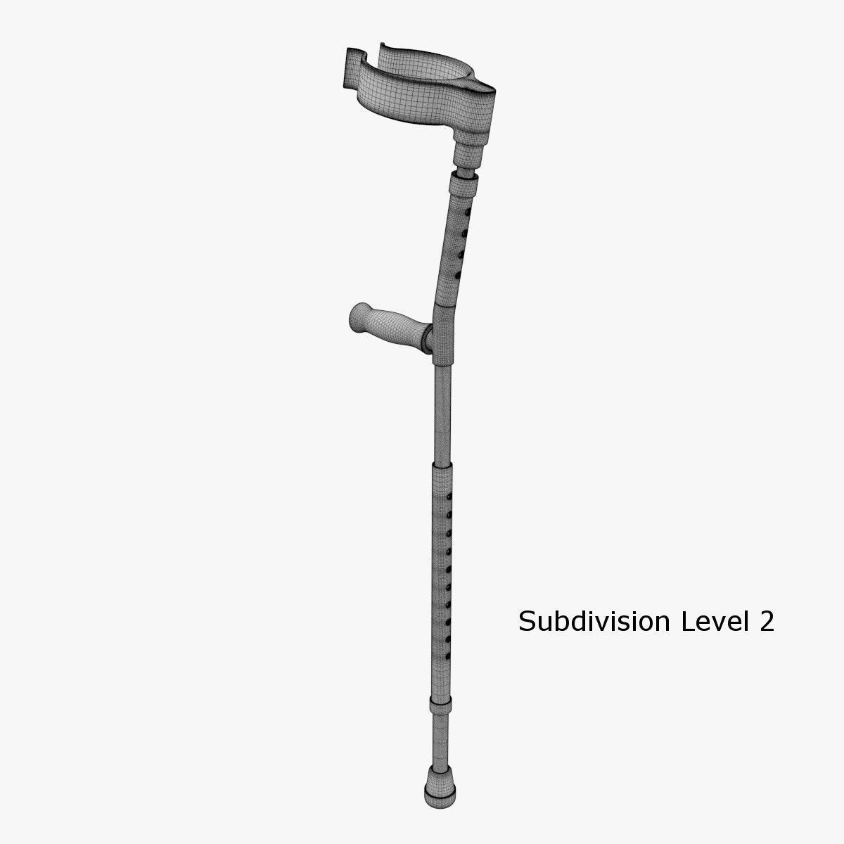 Crutch stand 3D model_8
