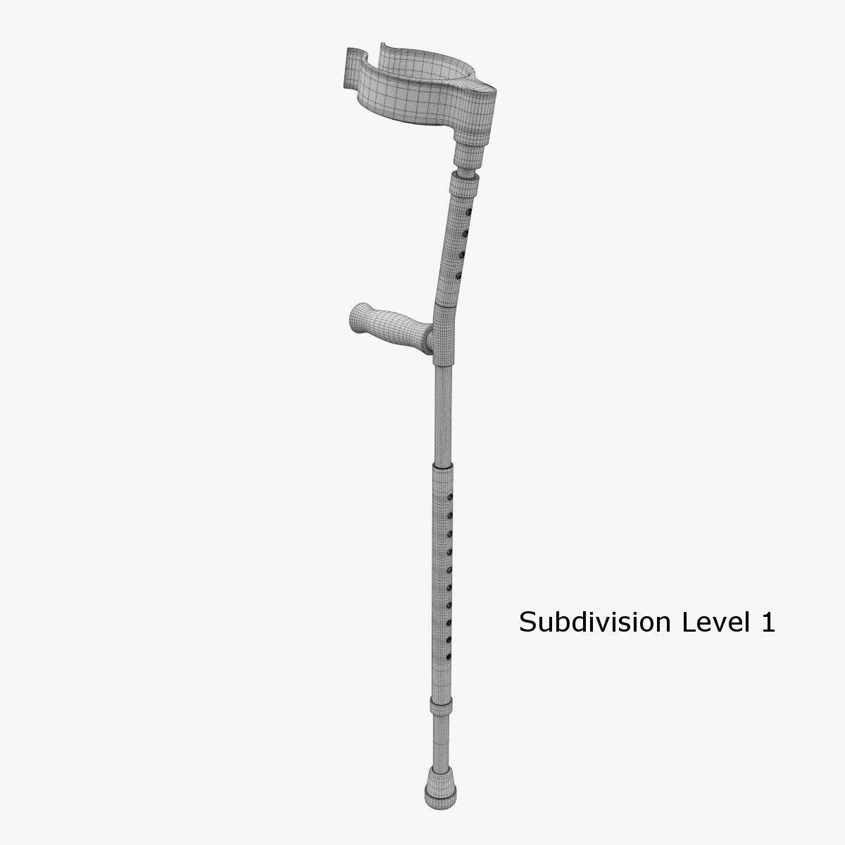 Crutch stand 3D model_7