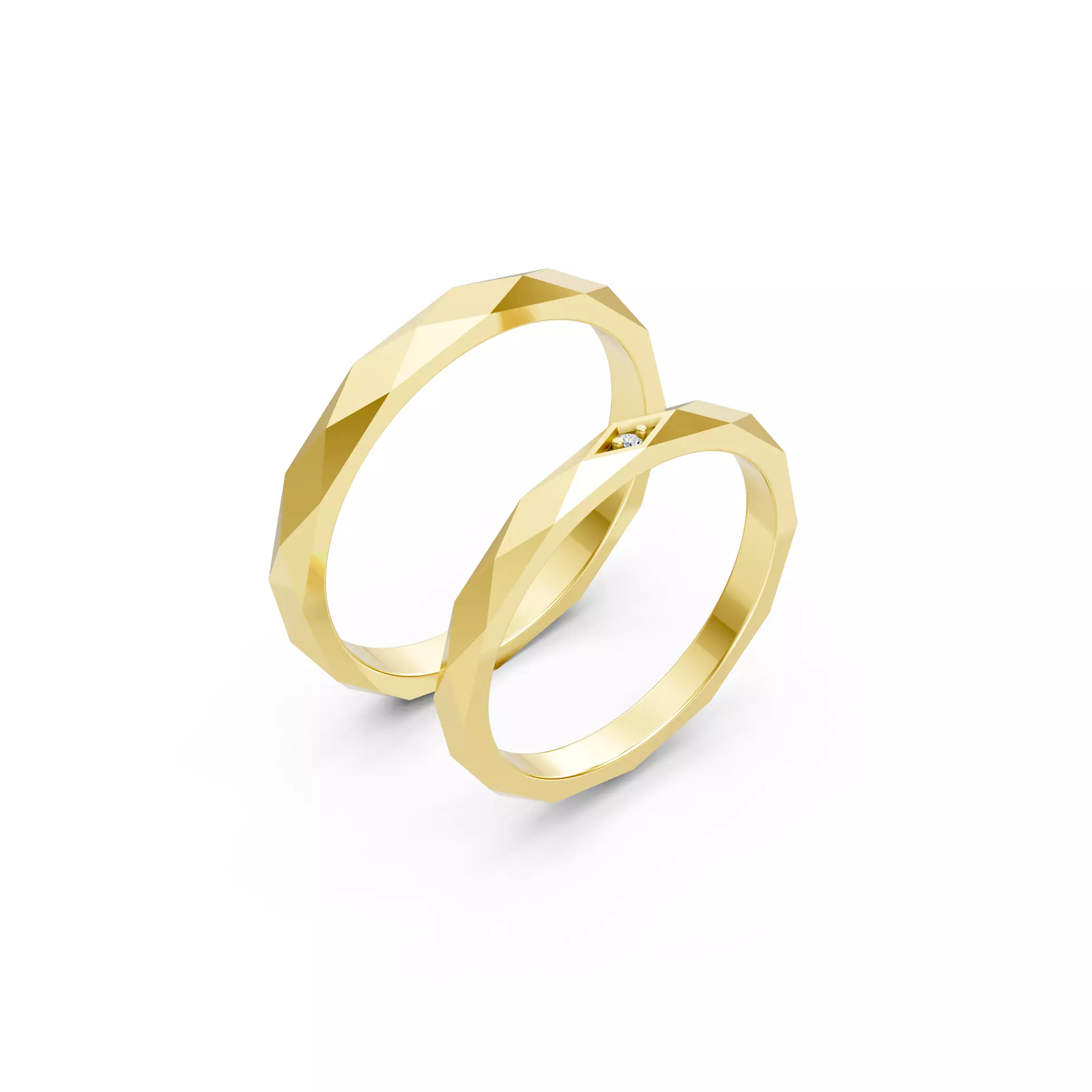 Plain And Single Stone Couple Ring 3dm Render Video Collection Free 3D print model