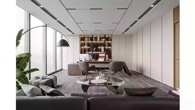 Modern Minimalist Office 3D model