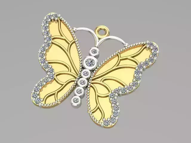 sintered butterfly pendant