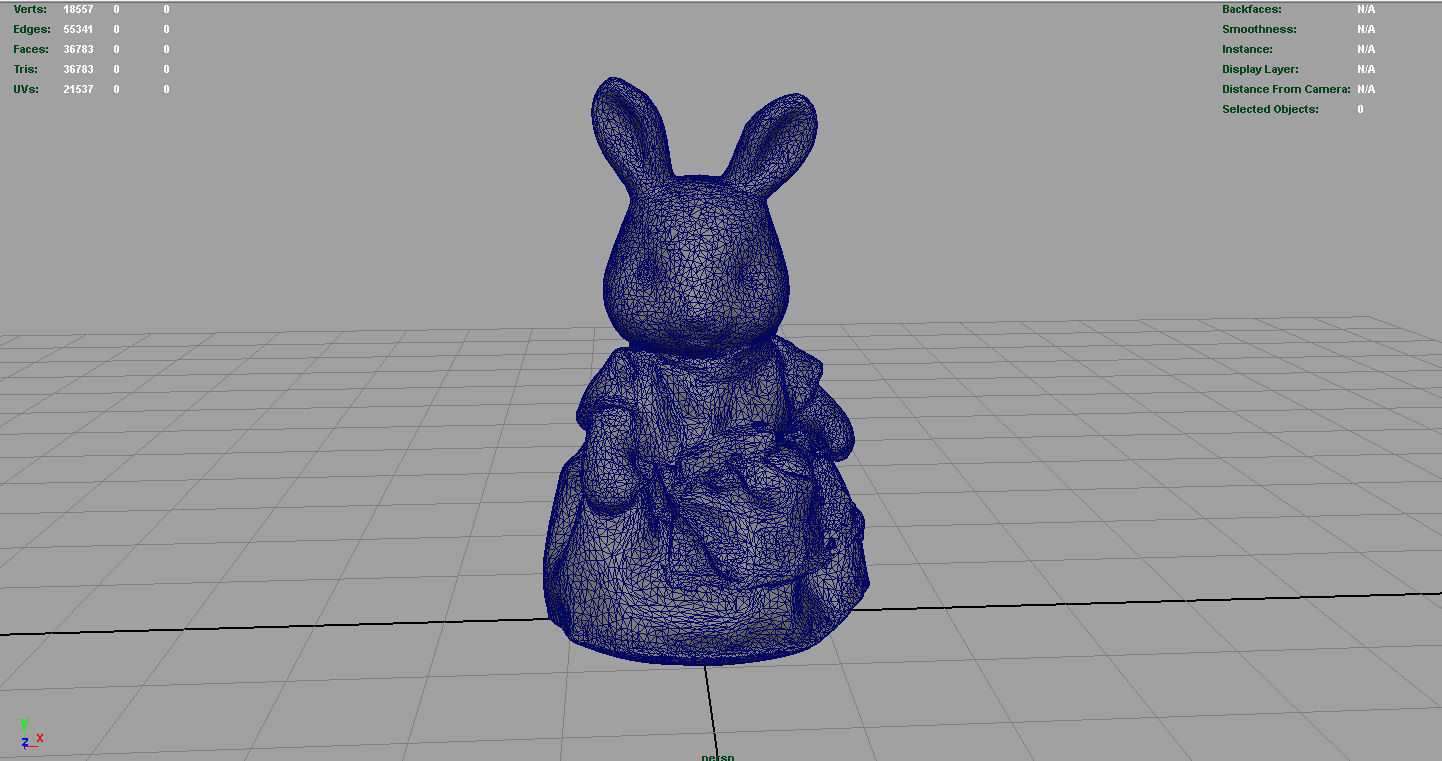 Rabbit Mother Low-poly 3D model_3