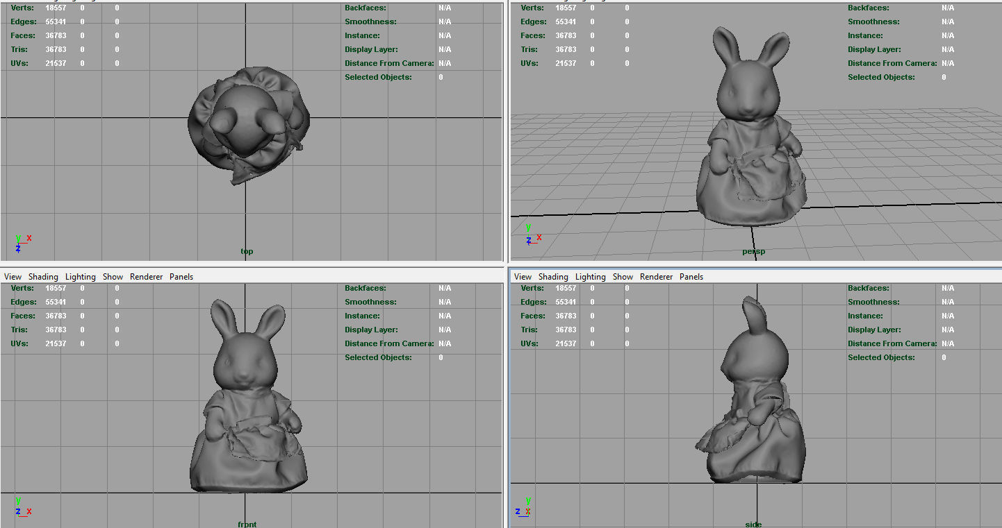 Rabbit Mother Low-poly 3D model_9