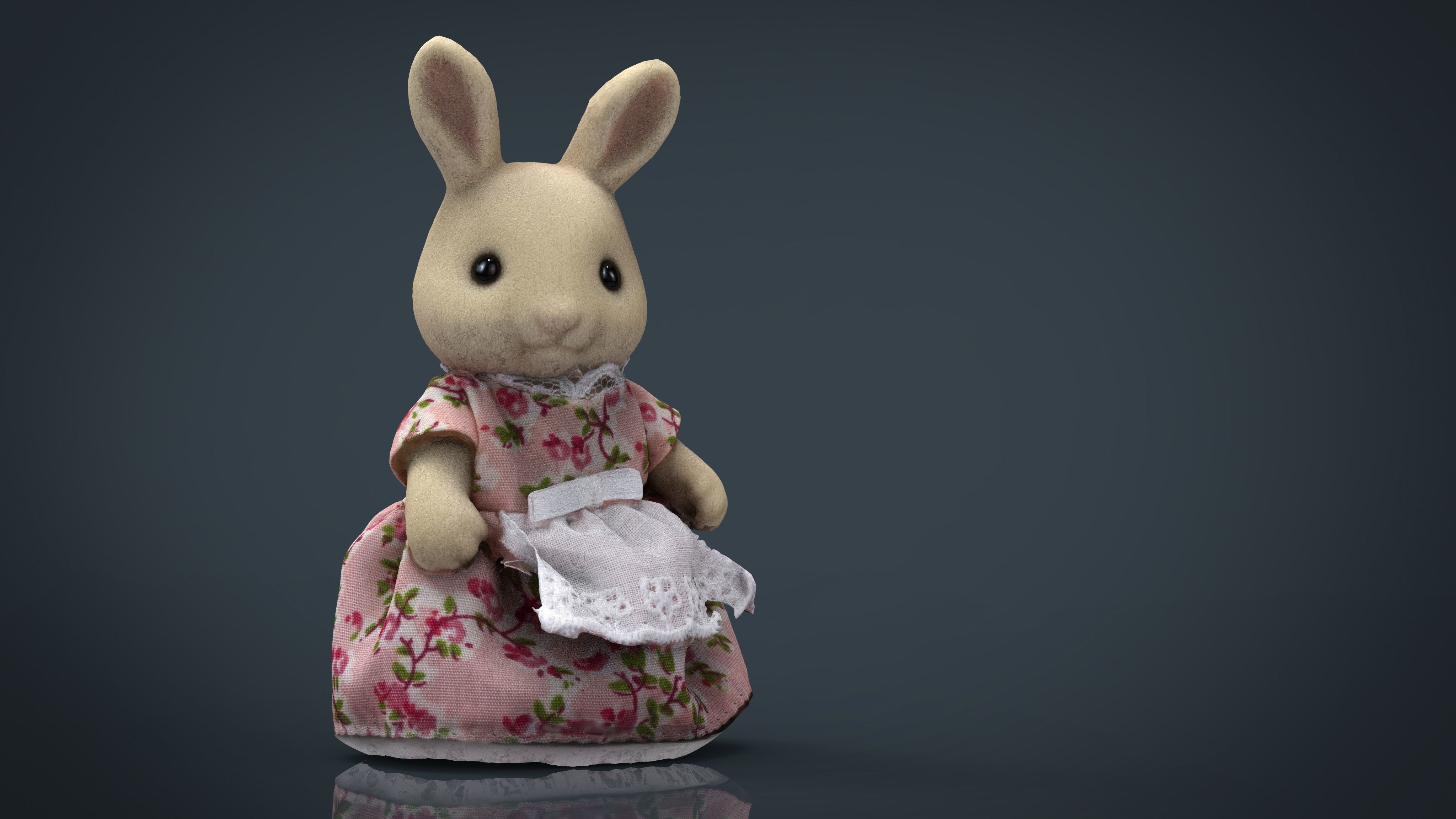 Rabbit Mother Low-poly 3D model_7