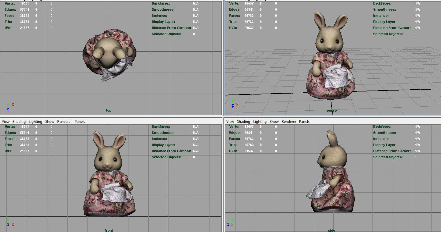 Rabbit Mother Low-poly 3D model_10