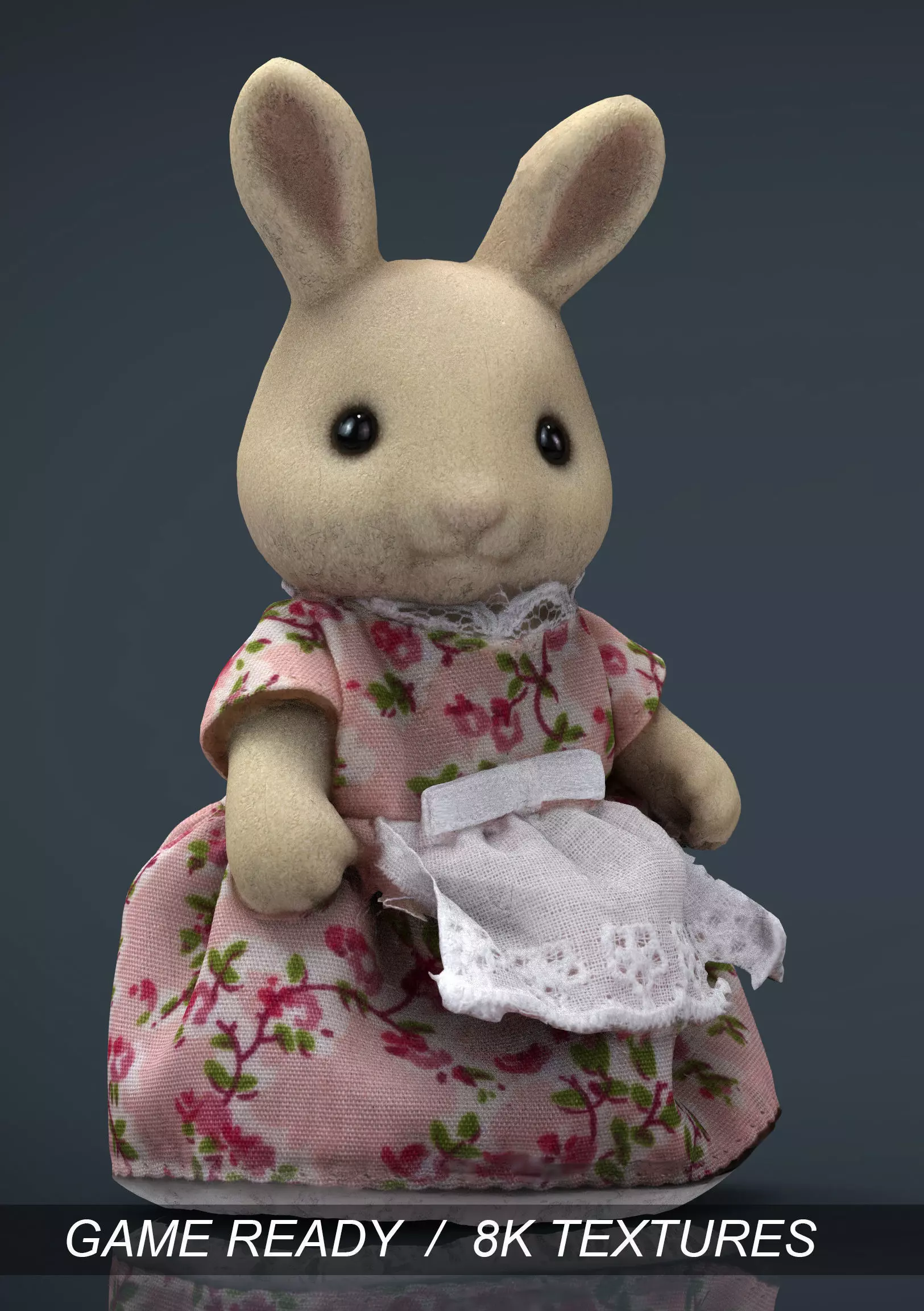 Rabbit Mother Low-poly 3D model_0