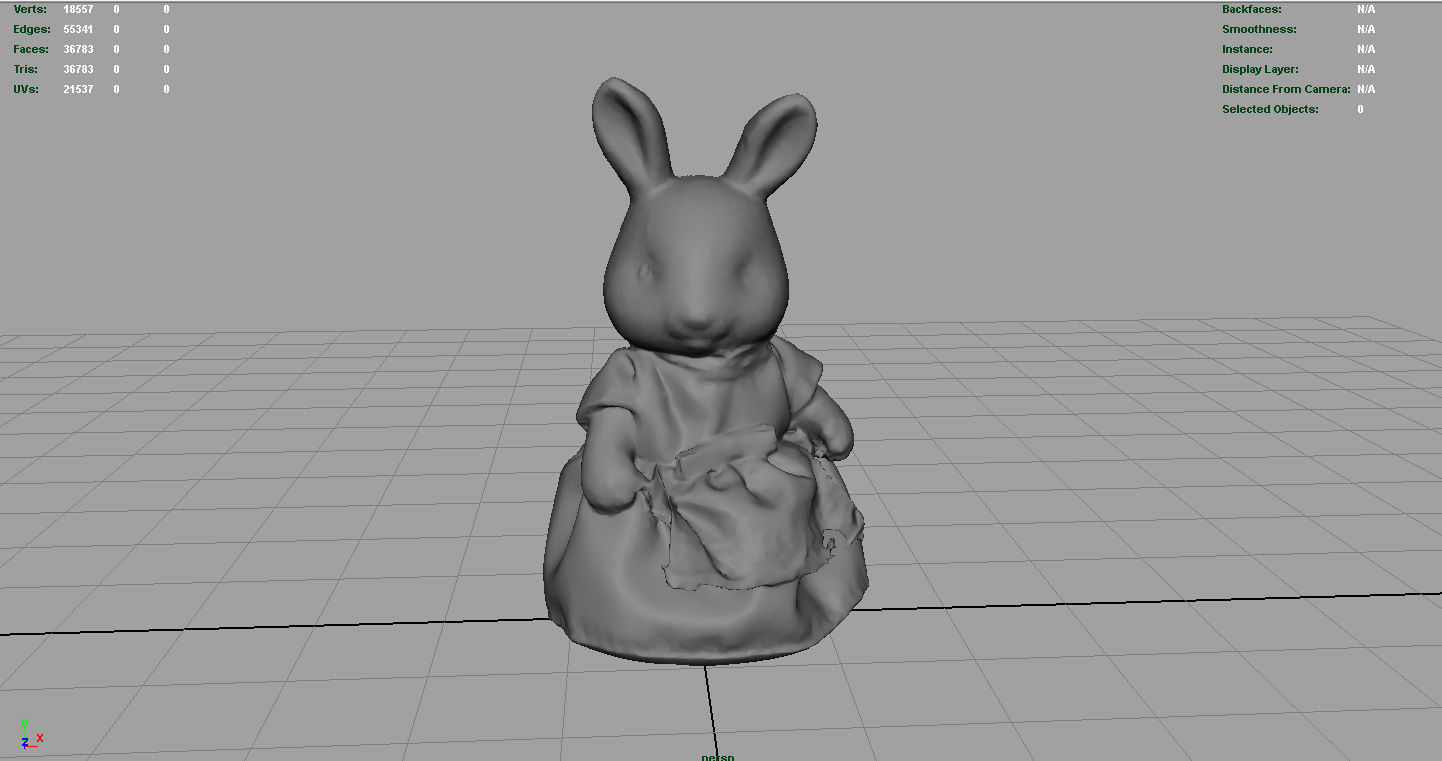 Rabbit Mother Low-poly 3D model_2