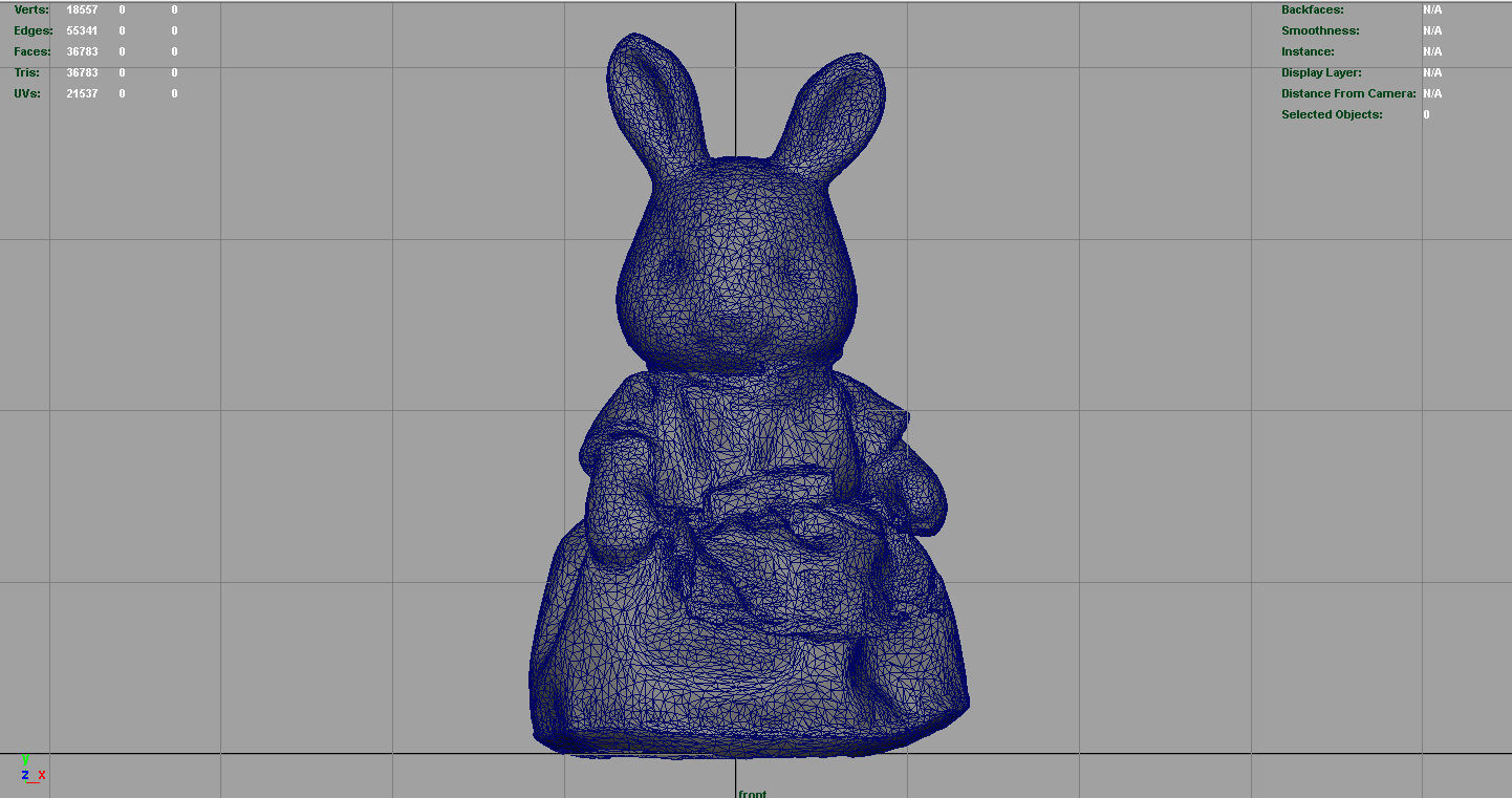Rabbit Mother Low-poly 3D model_12