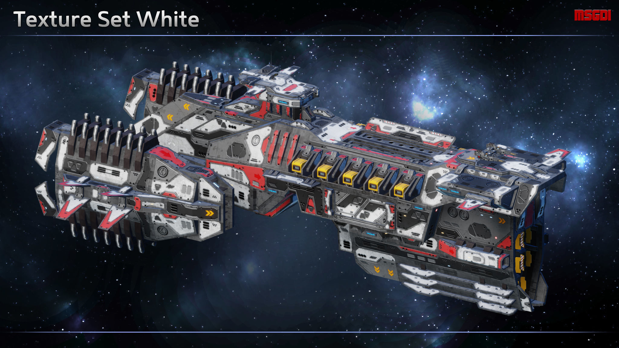 Spaceship Destroyer Titan Low-poly 3D model_11