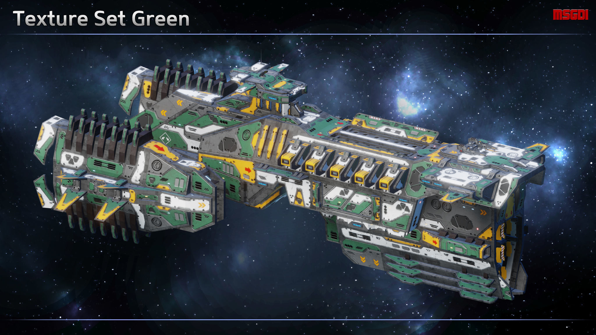 Spaceship Destroyer Titan Low-poly 3D model_8