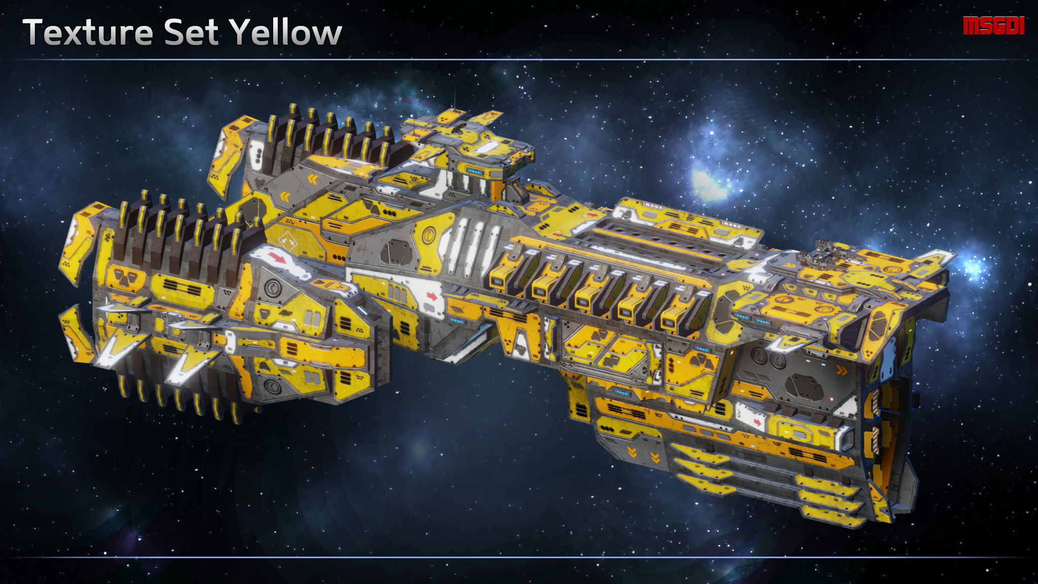 Spaceship Destroyer Titan Low-poly 3D model_12