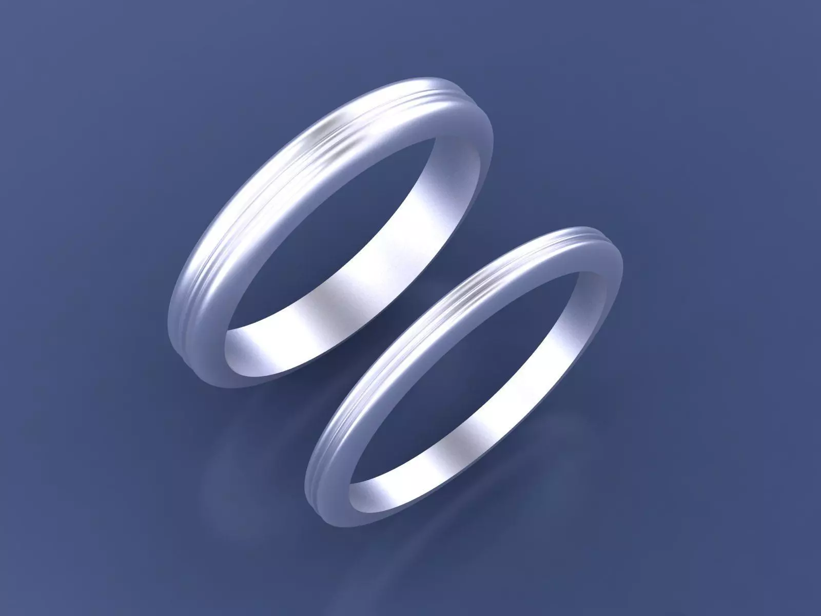 Couple Ring Of Love 3D CAD Design Valentine 3D print model