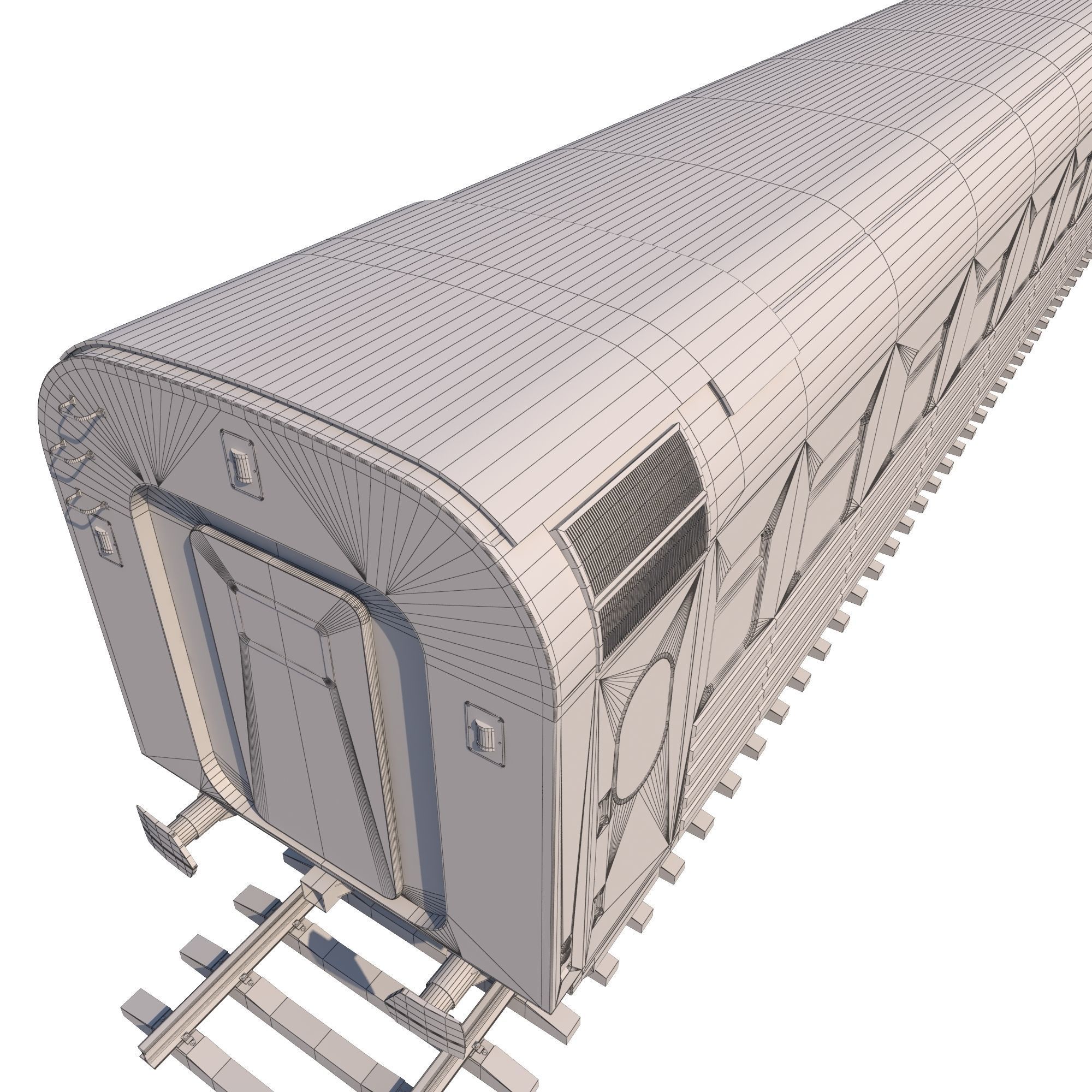 Coach Passenger Wagon Standart 3D model_5