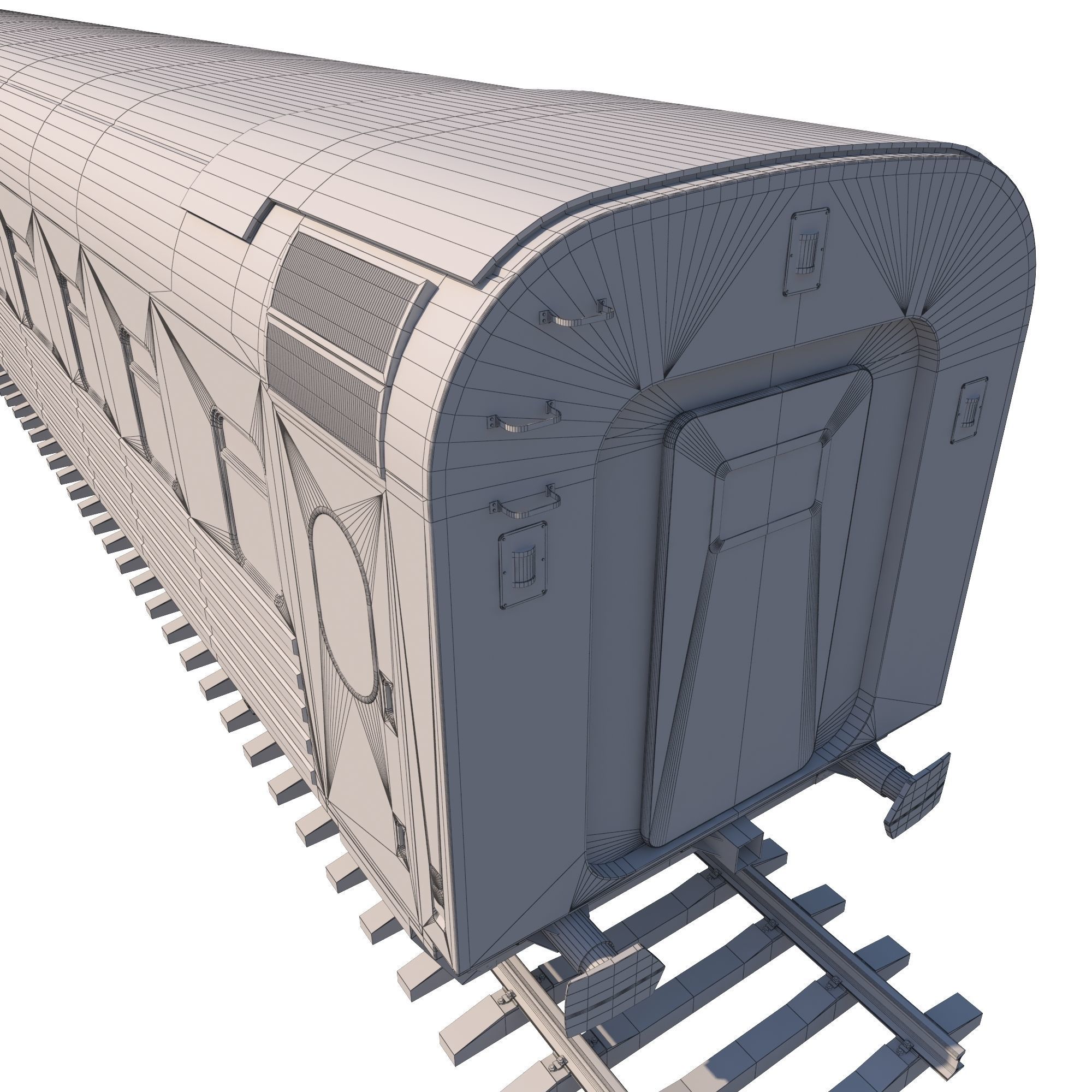 Coach Passenger Wagon Standart 3D model_7