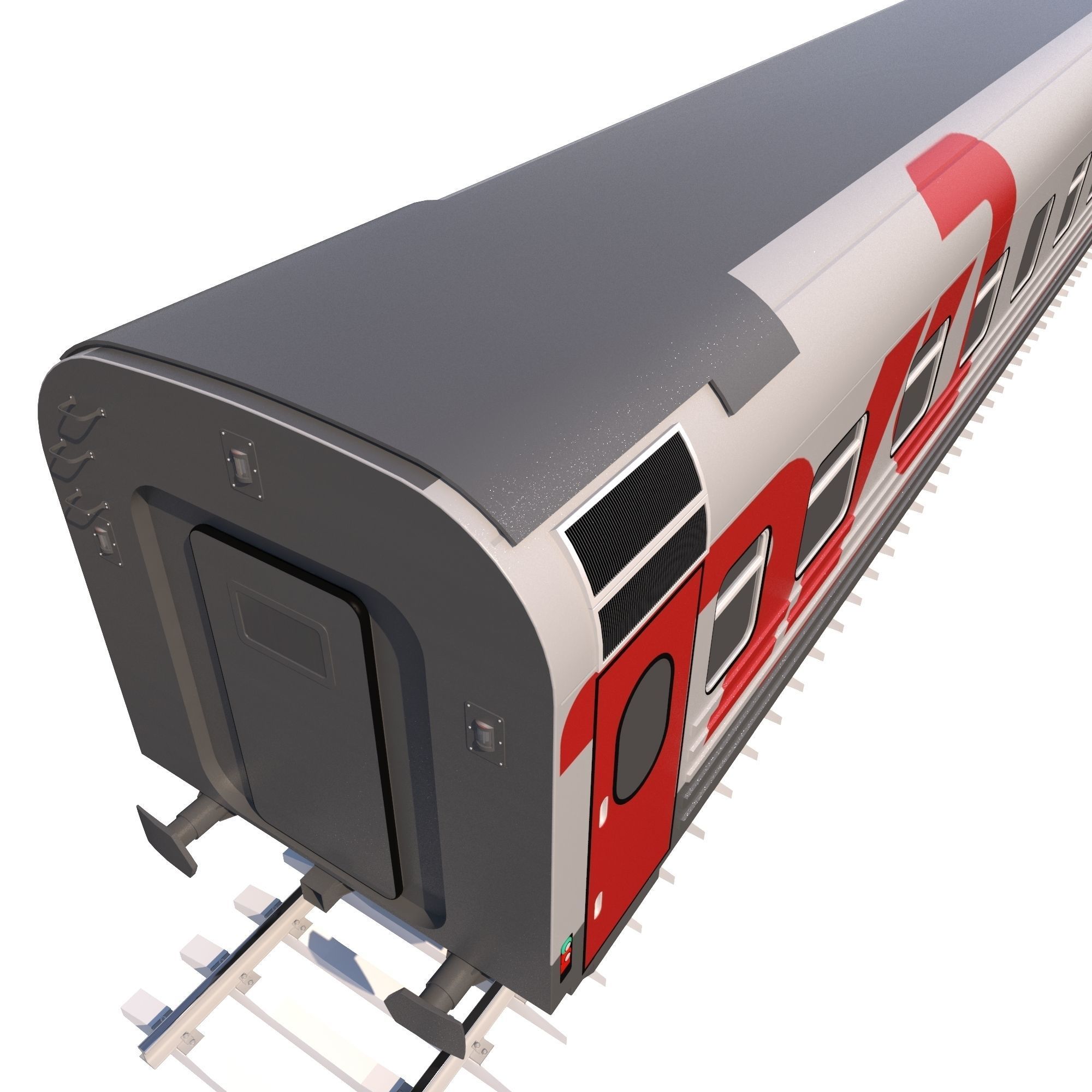 Coach Passenger Wagon Standart 3D model_4