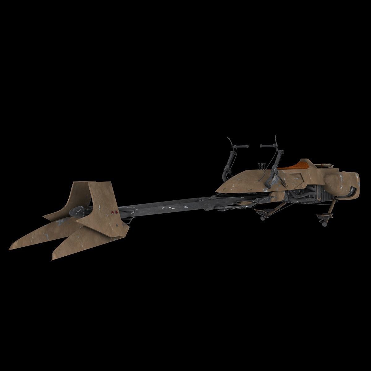 74-Z Speeder Bike 3D model_2