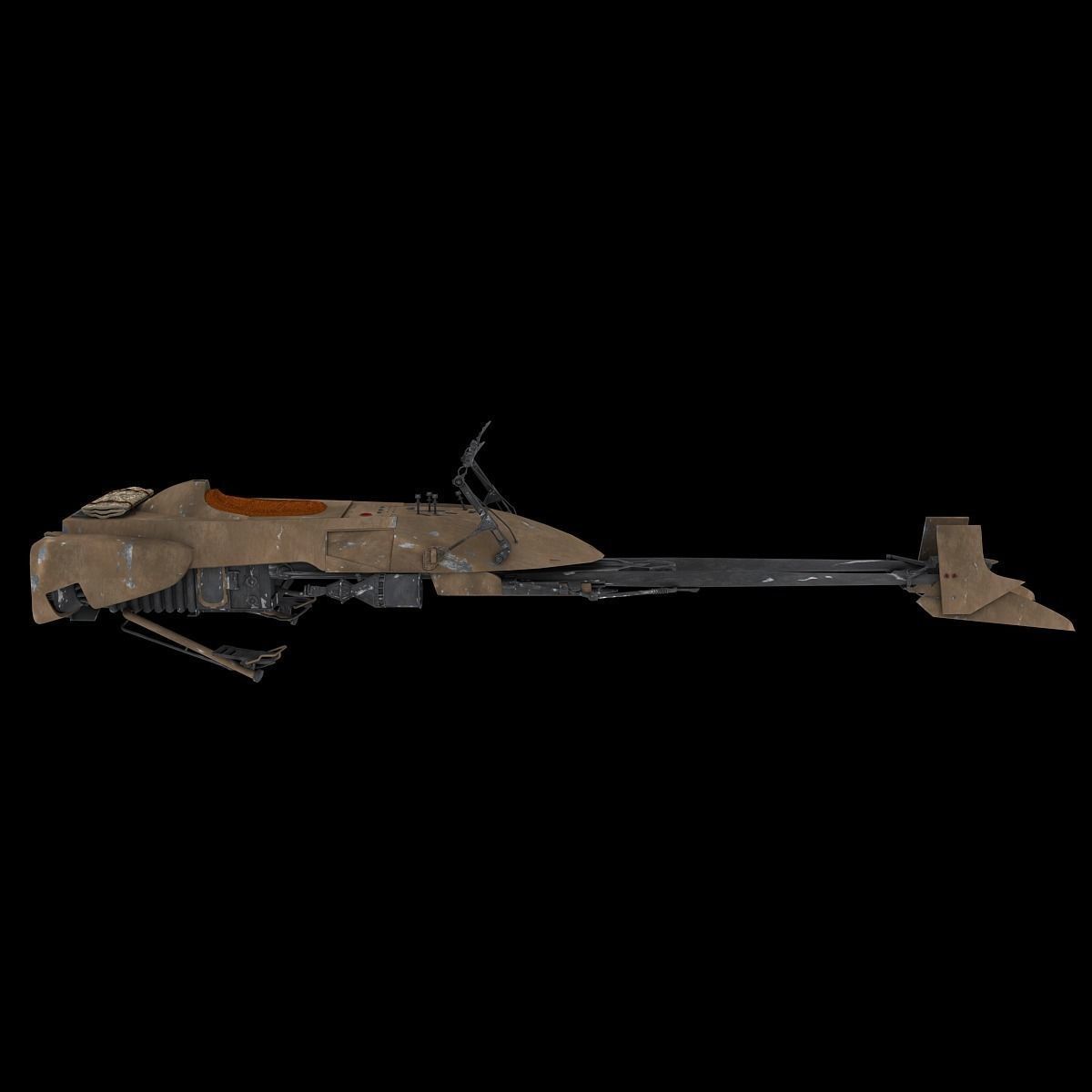 74-Z Speeder Bike 3D model_4