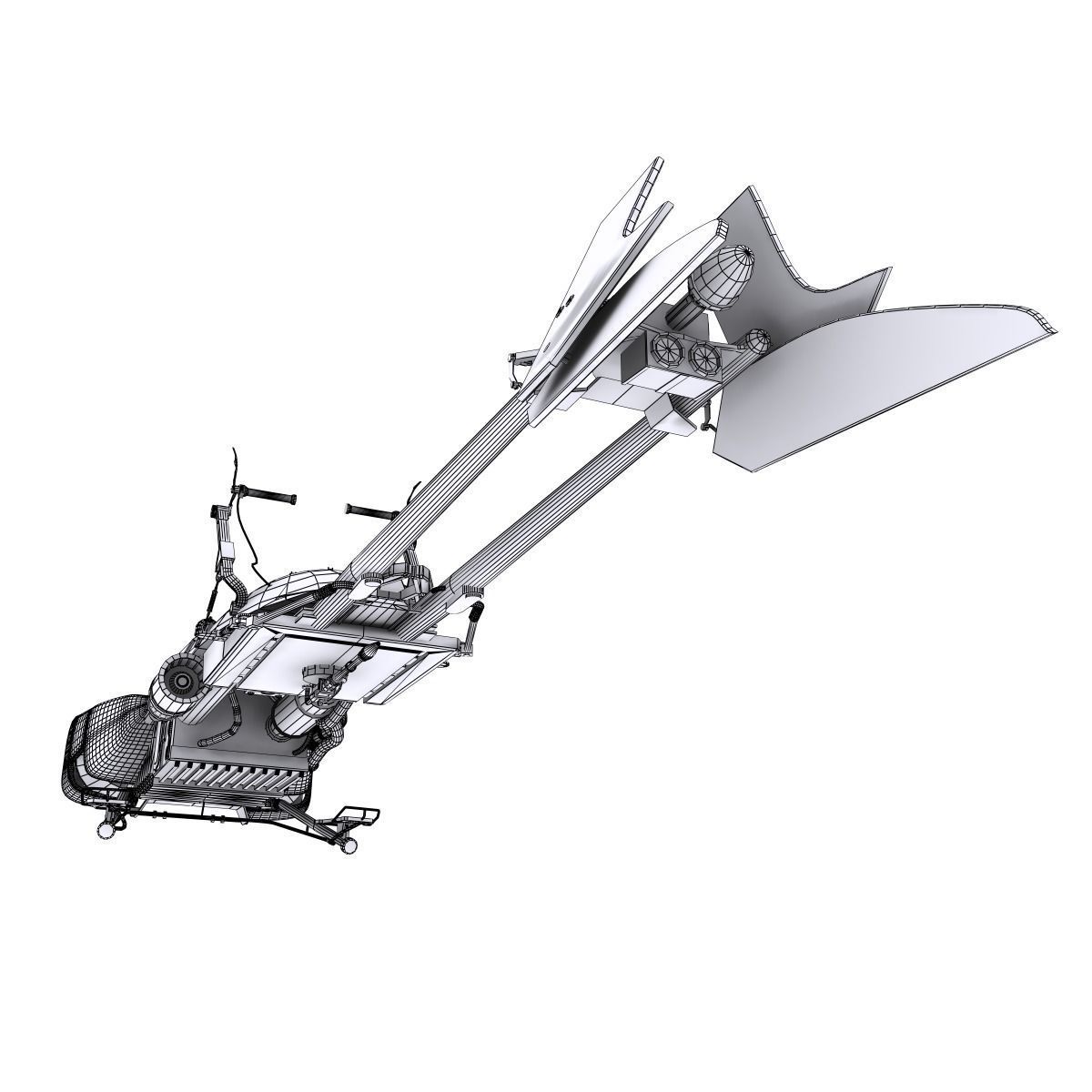 74-Z Speeder Bike 3D model_6