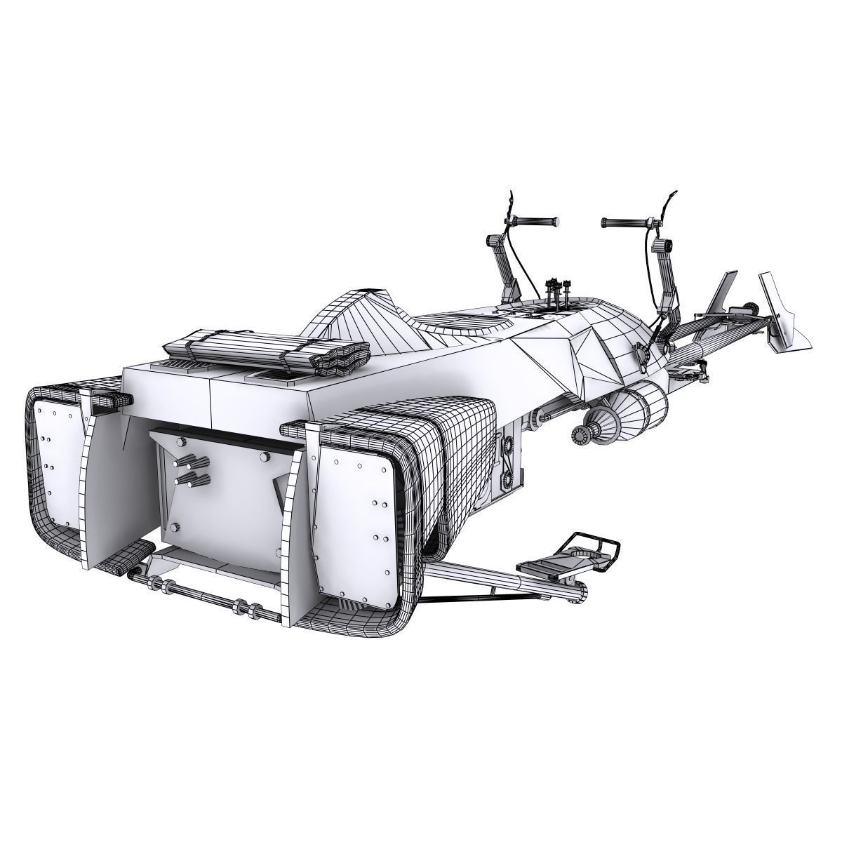 74-Z Speeder Bike 3D model_5