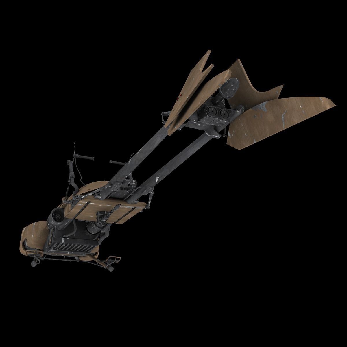 74-Z Speeder Bike 3D model_0
