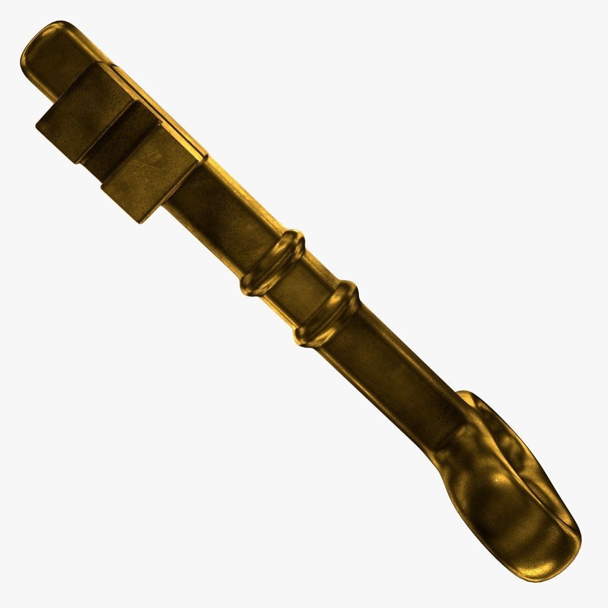 Key 3D golden 3D model_4
