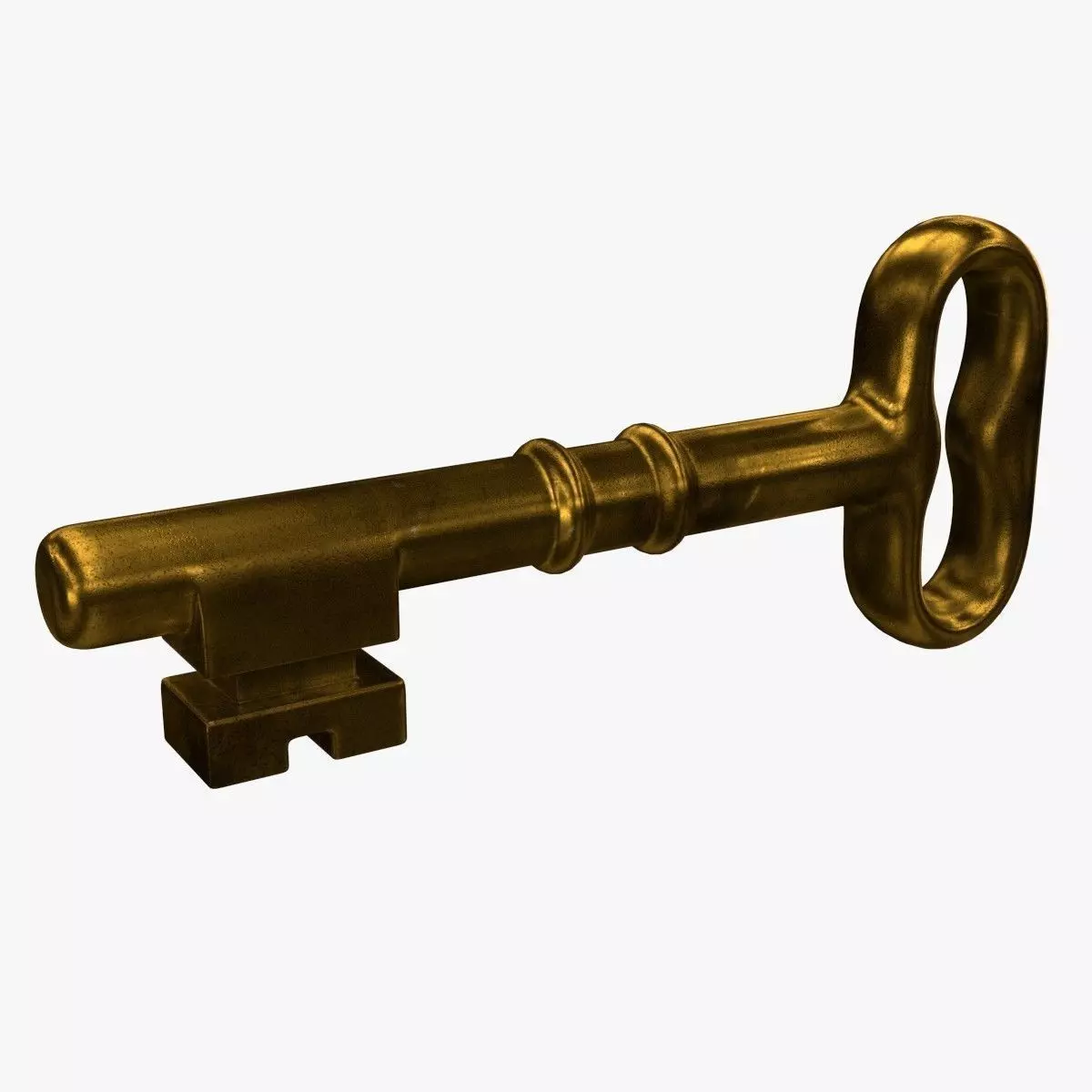 Key 3D golden 3D model_0