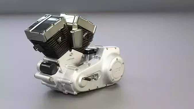v2 Air-Cooled V-Twin Motorcycle Engine