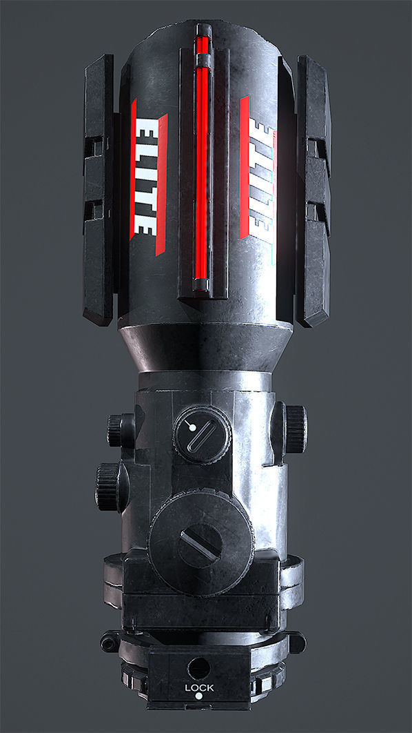 Reflex Scope Lowpoly Low-poly 3D model_11