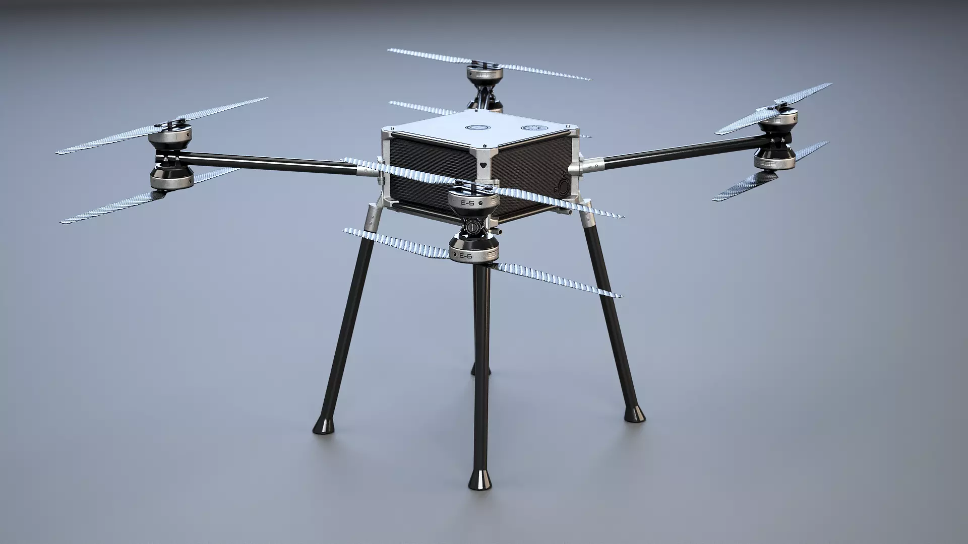 Quadcopter Utility Drone Industrial UAV Low-poly 3D model