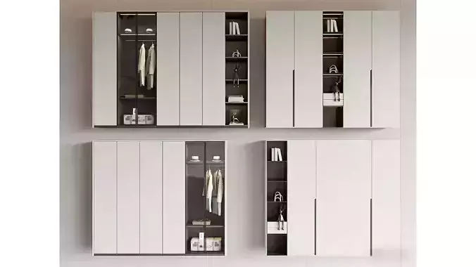 Modern Minimalist Wardrobe 3D model