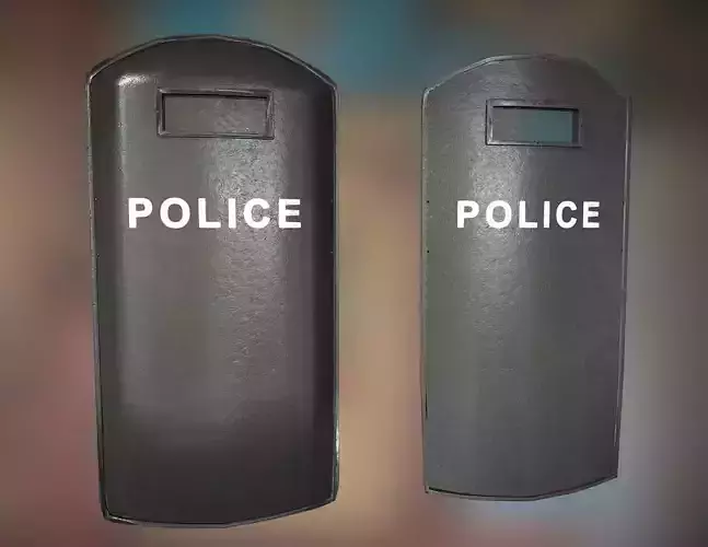 Police Shield PBR Game Ready