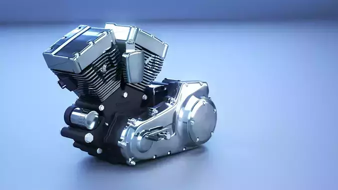 V2 Engine Inner V2 Twin Engine 3D model | CGTrader