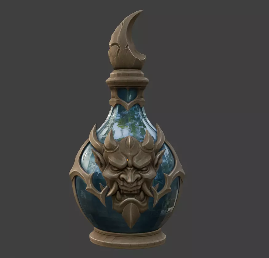 YOKAI SPIRIT VESSEL POTION BOTTLE 3D print model