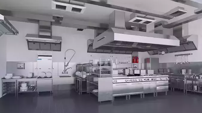 Commercial Kitchen v1 3D model