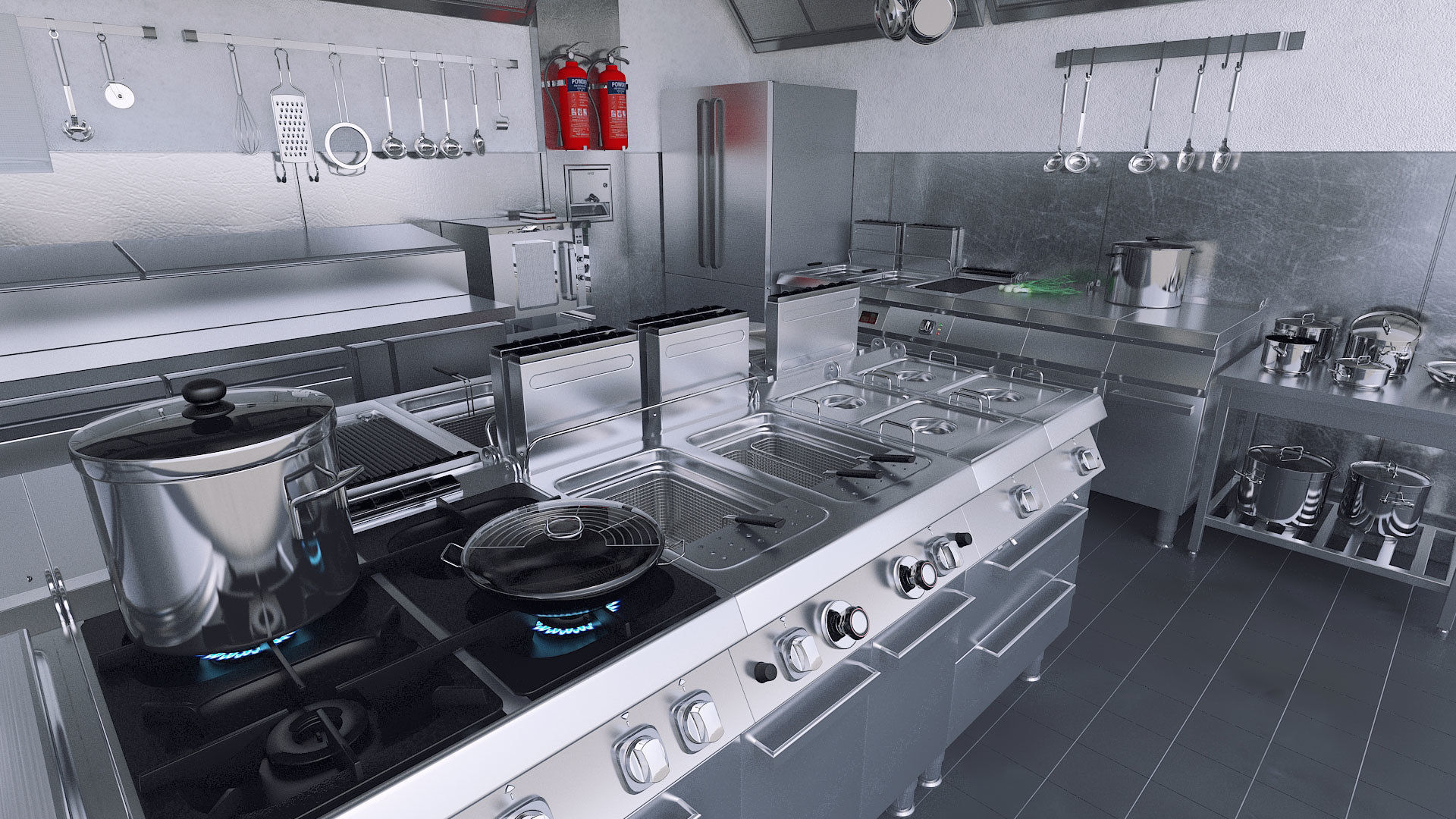 Commercial Kitchen v1 3D model_6