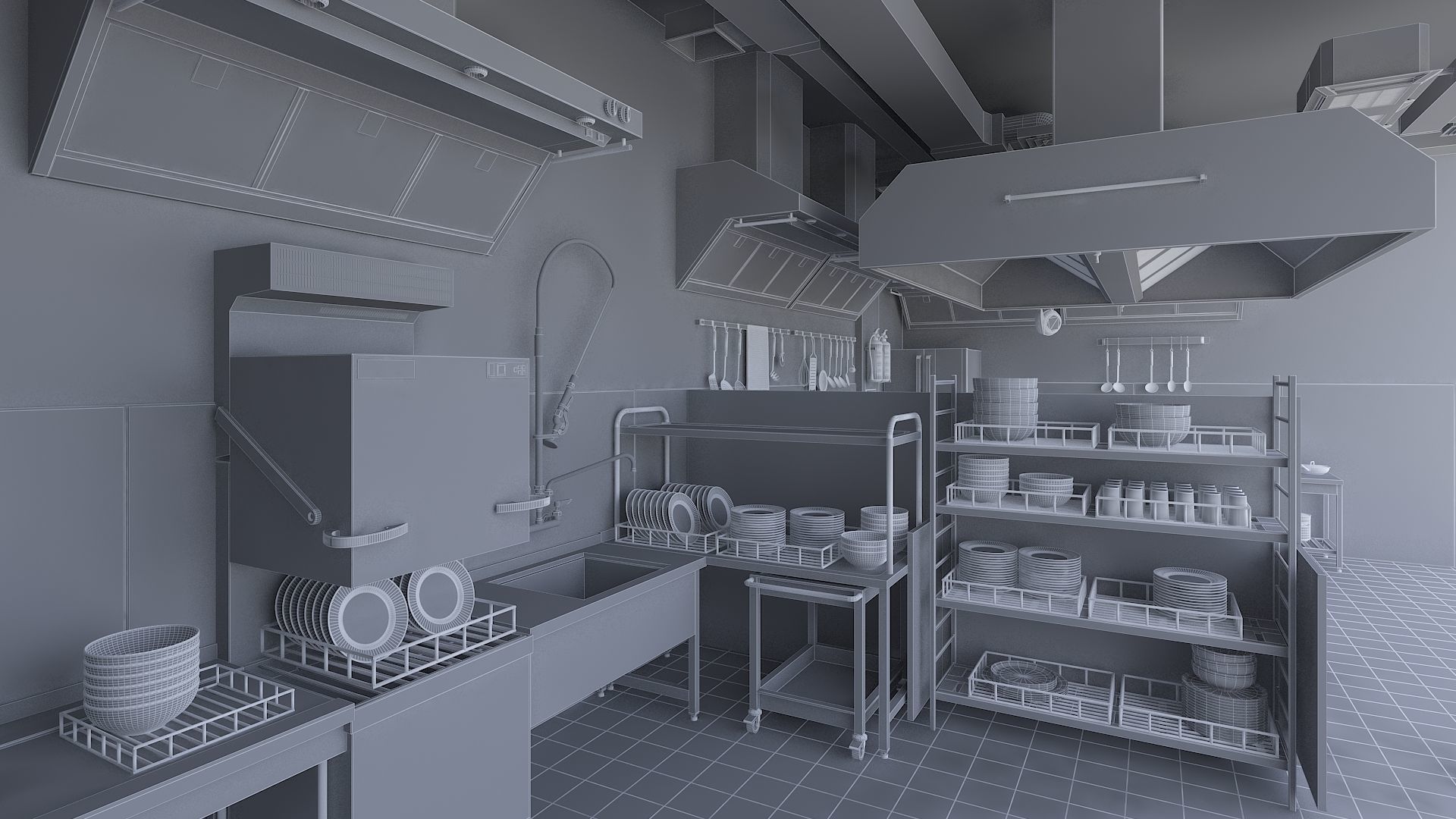 Commercial Kitchen v1 3D model_11