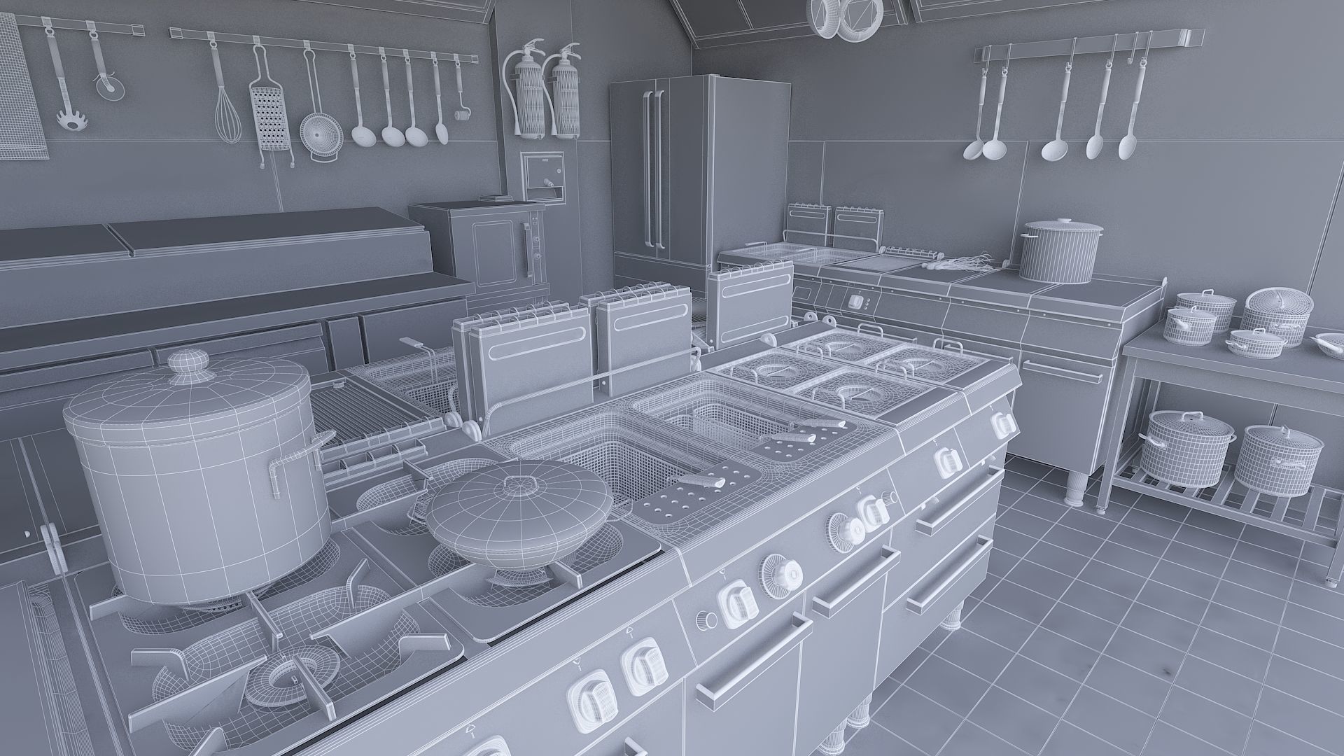 Commercial Kitchen v1 3D model_10