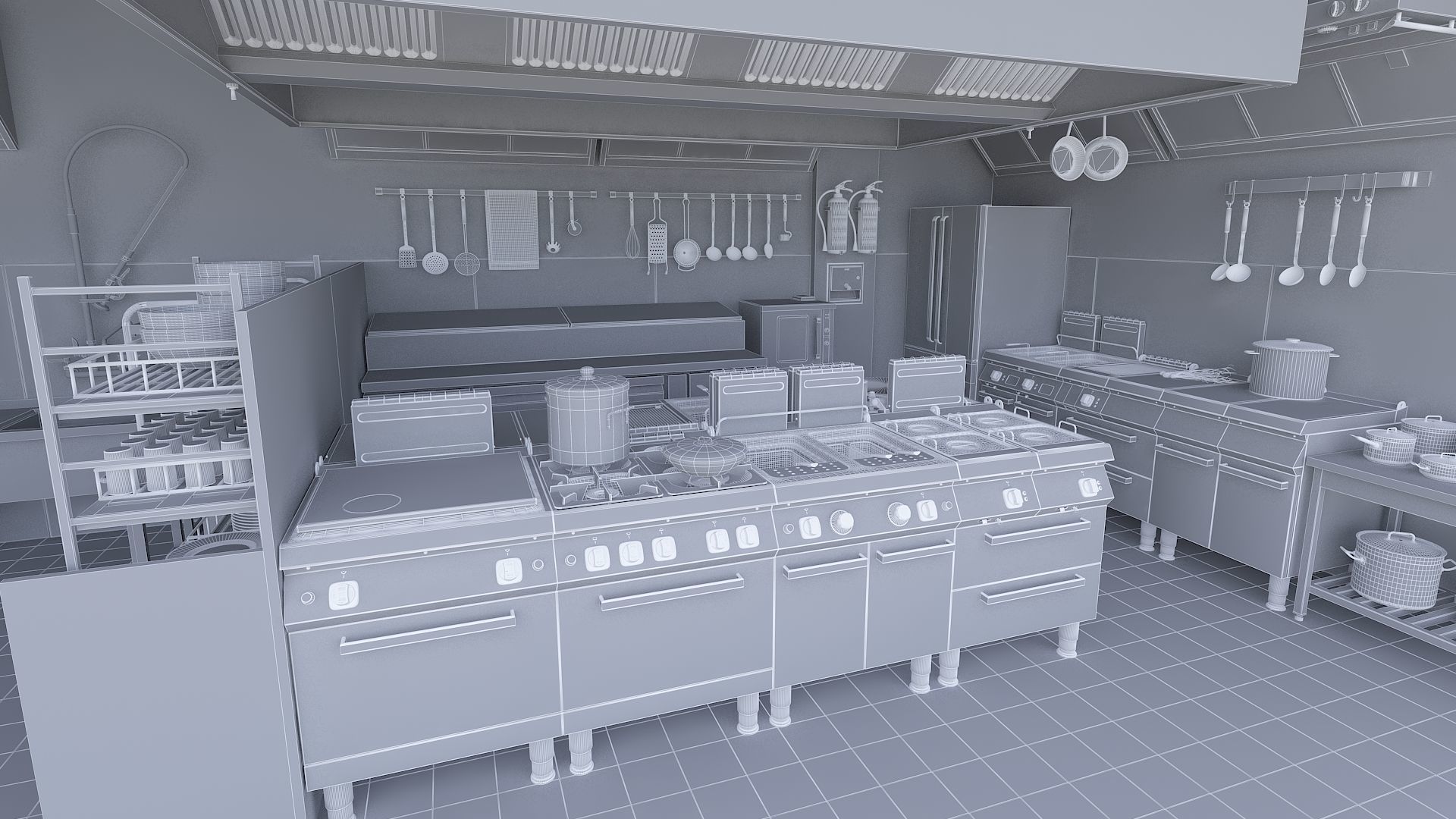 Commercial Kitchen v1 3D model_12