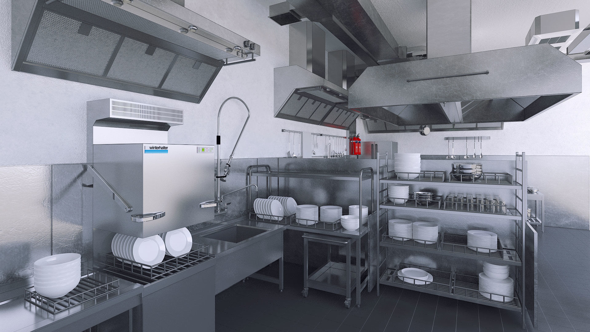 Commercial Kitchen v1 3D model_5