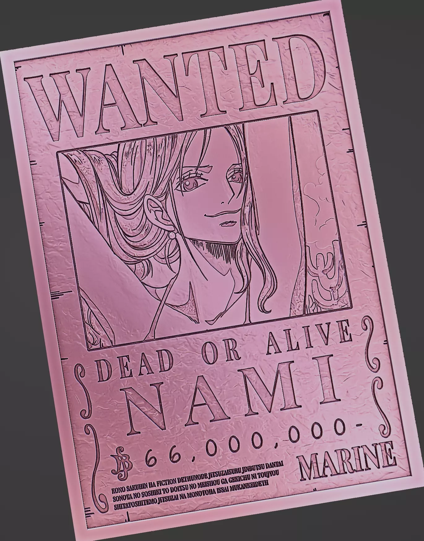 Nami Poster - One Piece 3D print model