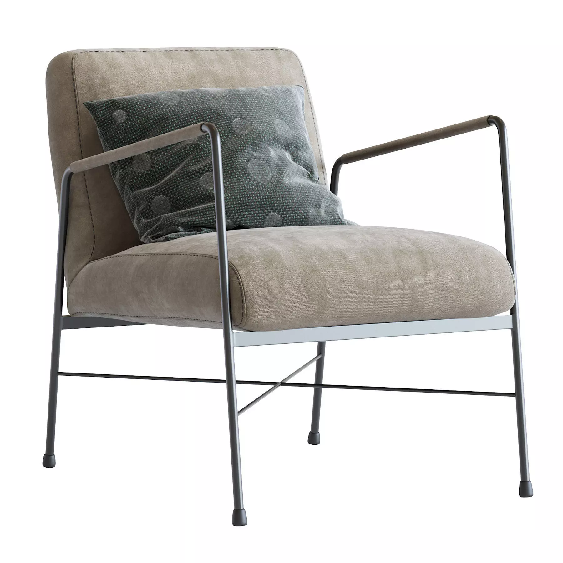 Derry Genuine Leather Armchair 3D model