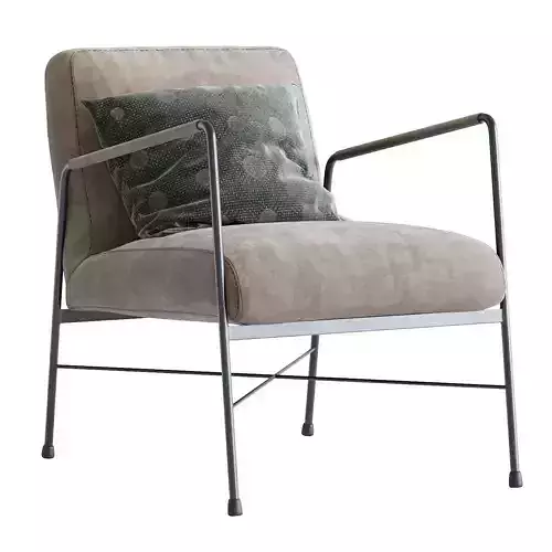 Derry Genuine Leather Armchair 3D model