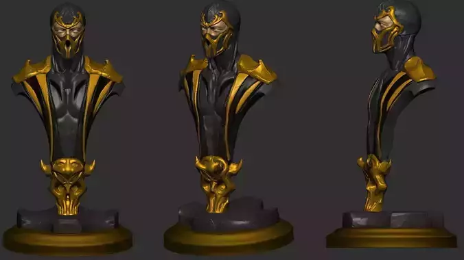 scorpion bust mortal kombat